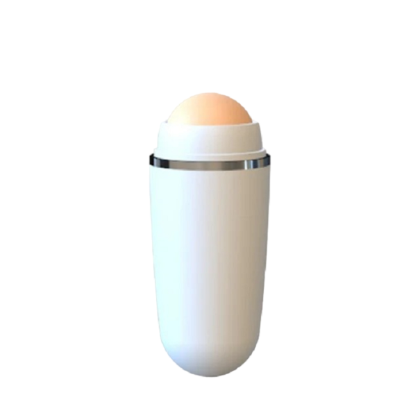 Piłka do masażu pochłaniająca sebum Kamień wulkaniczny Wałek pochłaniający olej do twarzy Wałek oczyszczający pory twarzy 8 x 3 cm biały