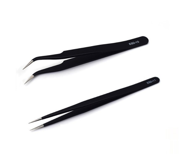 Pinça antistática 2 pcs 1