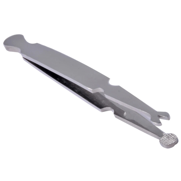Pinça de Piercing 1 un Ponto Plano e Ponto em V Design Duplo Aço Inoxidável Ferramenta Precisa para Piercing 1