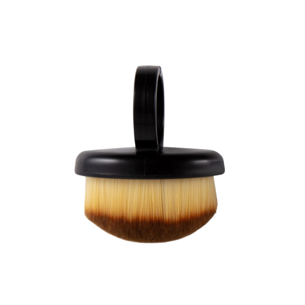 Pinceau cosmétique pour doigt avec des poils denses pour poudre 4 x 3,4 cm, poils 2,7 x 1,5 cm, pinceau professionnel pour une application précise de cosmétique noir