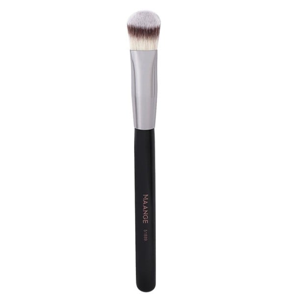 Pinceau de maquillage triangulaire 14,9 cm Pinceau en plastique à fibres synthétiques fines Pinceau couvrant pour anti-cernes et maquillage argenté