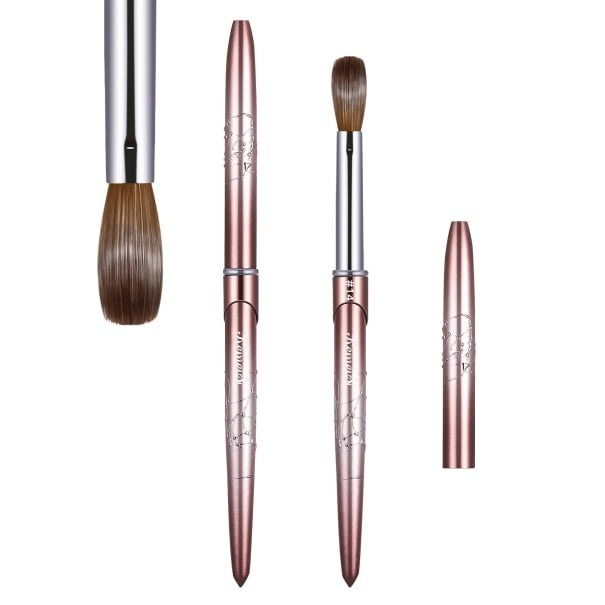 Pinceau rond acrylique pour ongles 8,4 mm longueur 17 cm poils 20,8 mm Pinceau professionnel avec capuchon pour la modélisation des ongles 1