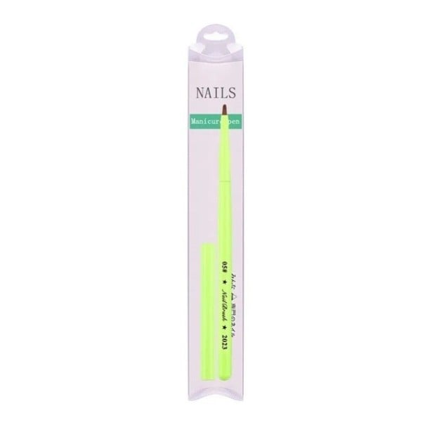 Pincel de maquilhagem verde NailBrush 2023 6 mm para unhas para pintura de padrões delicados e minimalistas 1