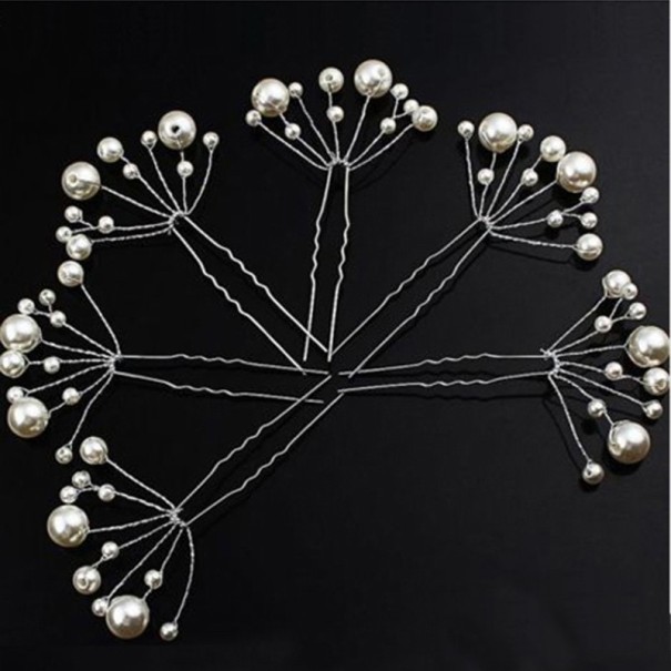 Pinettes décoratives avec perles - 5 pcs 1
