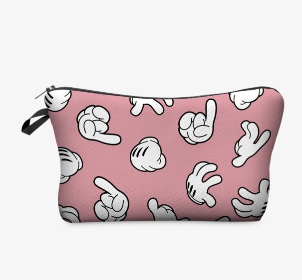 Pink Cosmetic Bag with Print 1
