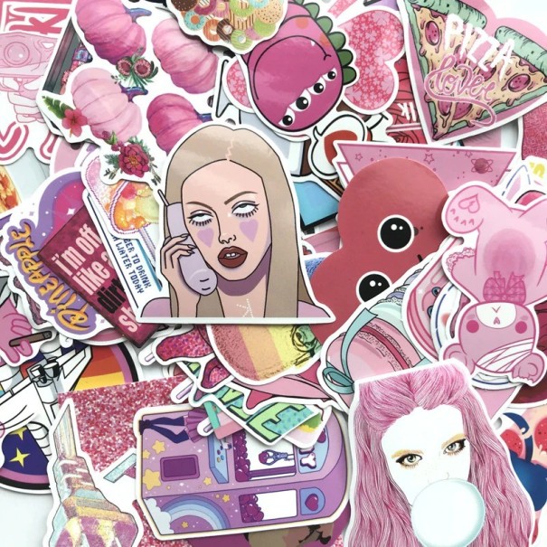 Pink Stickers 60 pcs 1