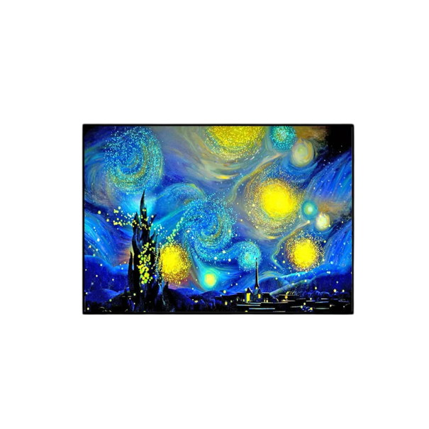 Pintura de diamante 5D DIY, 30 x 40 cm, Noche estrellada, versión moderna, Van Gogh, redonda, diamantes de imitación, cobertura completa, punto de cruz, decoración artística 1