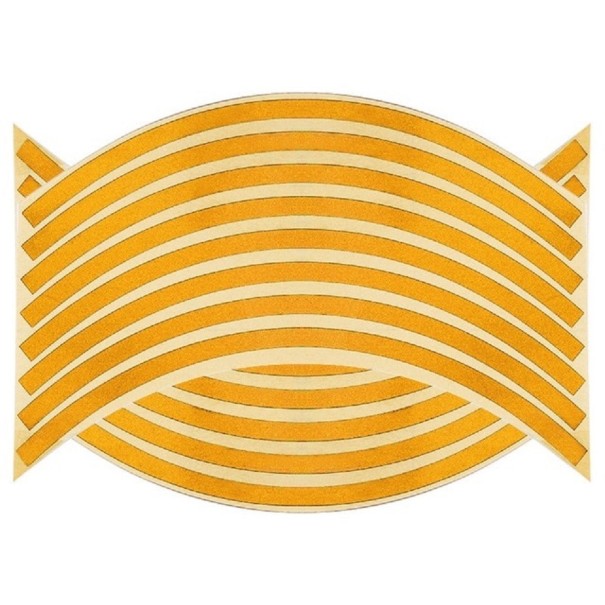 Pinturas reflexivas para rodas de carro 16 pcs laranja