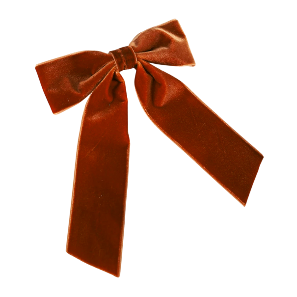 Pinza para el cabello con lazo de terciopelo Pinza para el cabello elegante Accesorio elegante Lazo delicado Adorno para el cabello lindo Horquilla de moda para mujer marrón