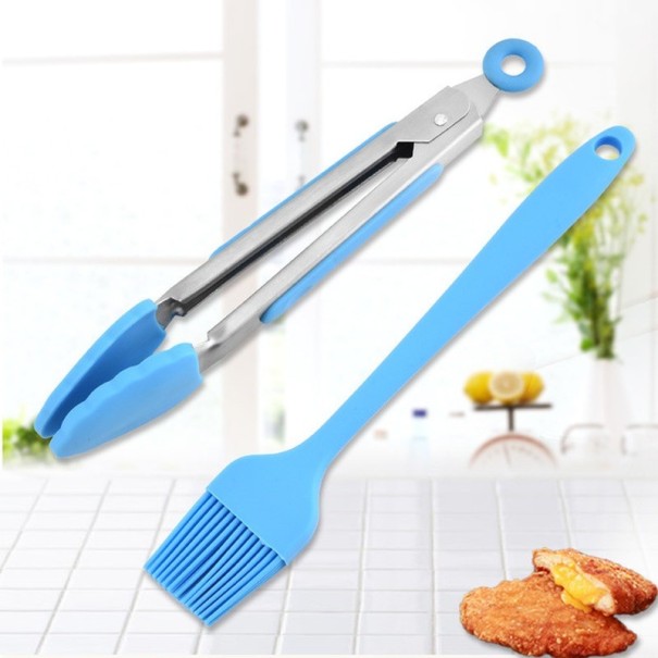 Pinzas de cocina con cortador de masa 2 uds. azul