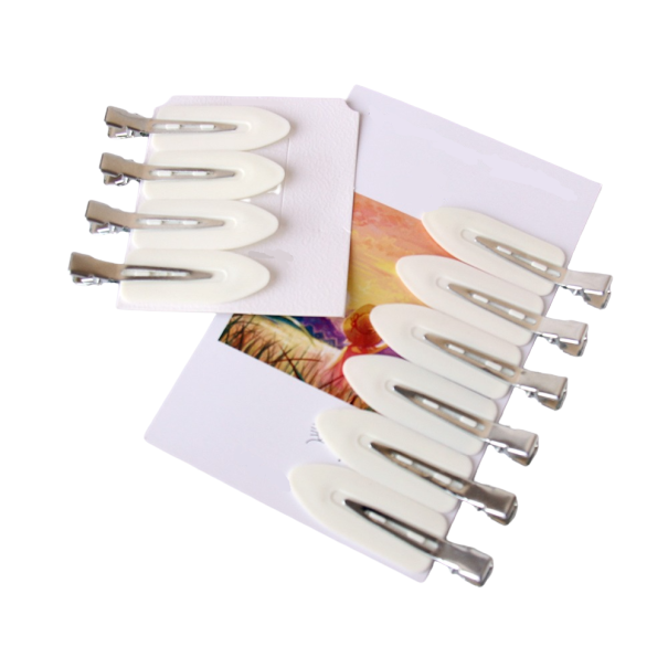 Pinzas para el pelo 10 uds. blanco