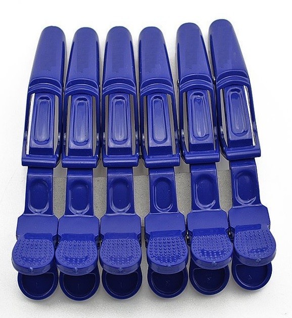 Pinzas para el pelo profesionales azul