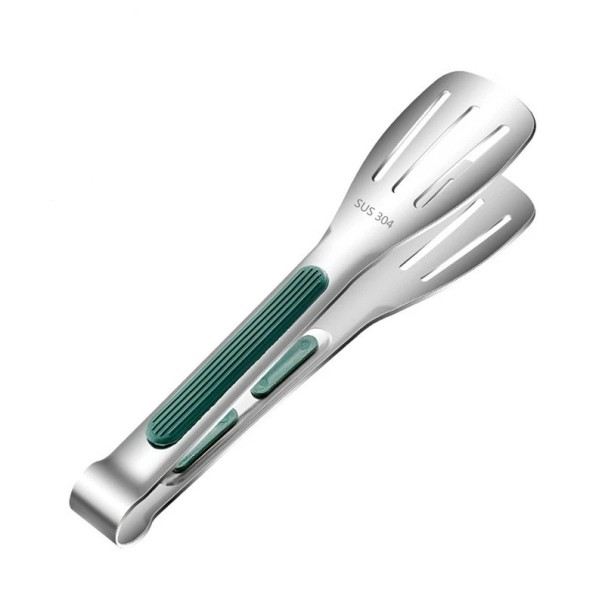 Pinze Antiscivolo per Alimenti 17,5x3,5 cm Pinze da Cucina in Acciaio Inossidabile per Carne, Insalata, Pane Clip da Griglia Strumento di Servizio 1