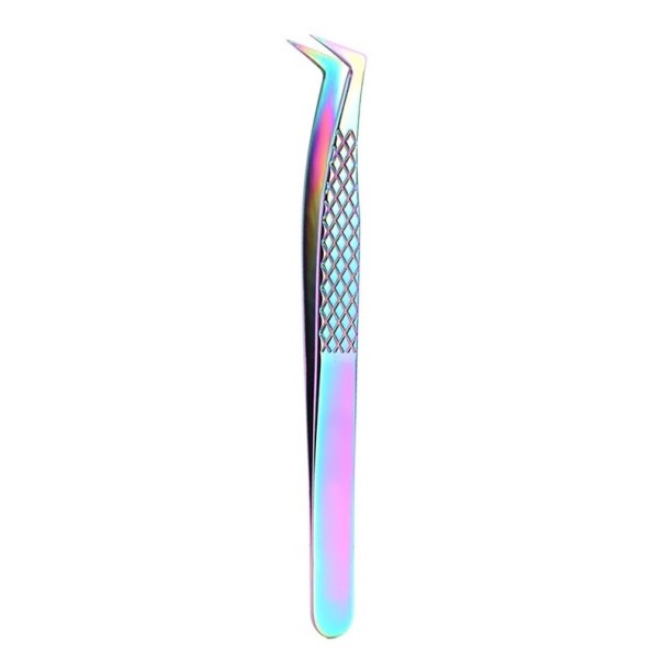 Pinzeta na řasy P3301 duhová