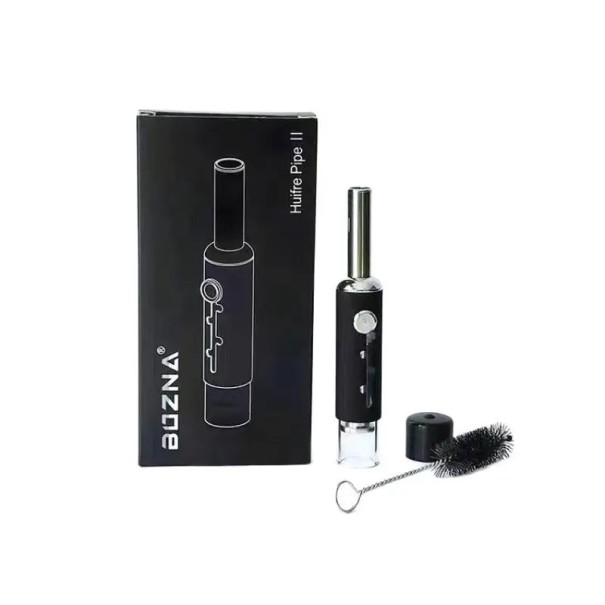Pipa de fumar 5 niveles de ajuste 127 mm metal vidrio tubo filtrante combustión seca soporte giratorio para cigarrillos de tabaco negro