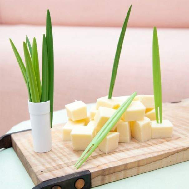 Piques en plastique pour tiges d'herbe 10 pcs 1