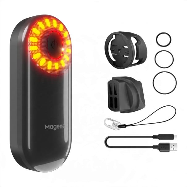Πίσω ρανταρικό φως ποδηλάτου Magene L508 LED με ρύθμιση φωτεινότητας Φόρτιση μέσω USB-C Θήκη από ABS Μαύρο με κόκκινο φως Για ποδηλάτες 1
