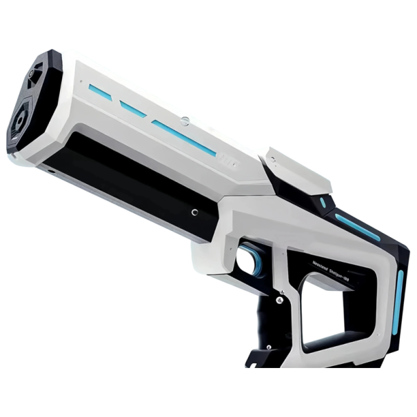 Pistol electric cu apă pentru copii și adulți Baterie reîncărcabilă 500mAh Încărcare USB Pistol cu apă pentru grădină Rază de acțiune 8 metri Distracție de vară alb