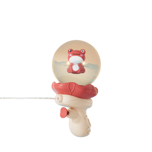 Pistola ad acqua con motivo di rana 8 x 8,6 x 15,6 cm Giocattolo ad acqua per bambini Divertimento estivo in giardino Portata di spruzzo fino a 8 m Colore casuale 1