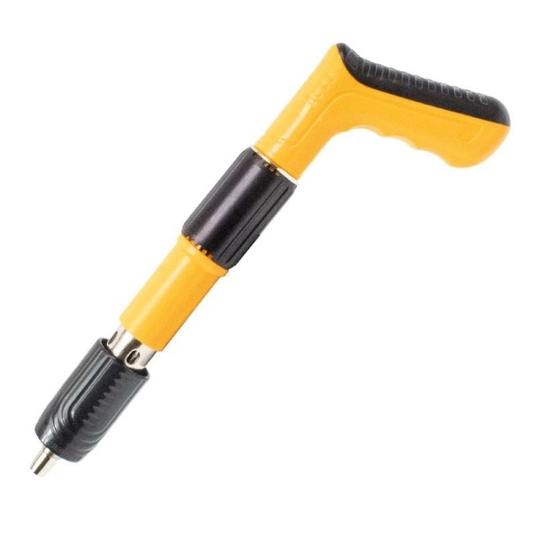 Pistola chiodatrice manuale per cemento e legno in acciaio 11 × 30 × 3,5 cm strumento meccanico per fissaggio a pareti e montaggio a soffitto giallo