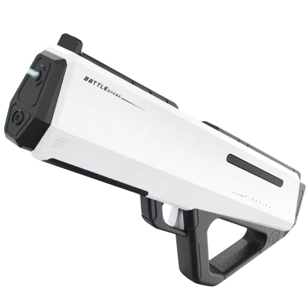 Pistolă de apă electrică 400 ml capacitate Sistem automat de absorbție a apei cu buton Pistolă de stropire automată Jucărie de vară pentru piscină plajă grădină alb