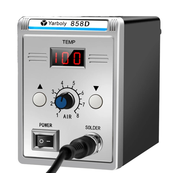 Pistola de ar quente 220 V 700 W Estação de ar quente com display LCD Aparelho de soldadura 13,8 x 15 cm 1