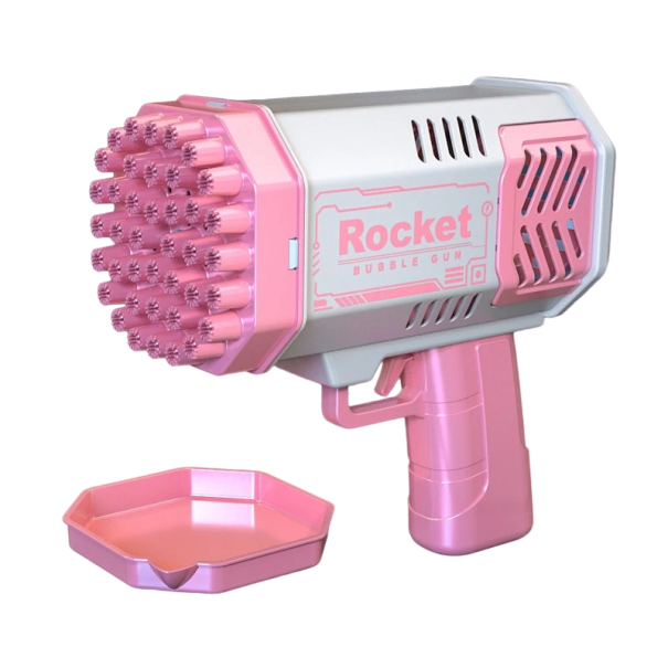 Pistola de bolhas de luz rosa