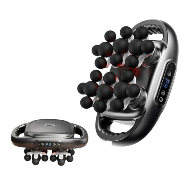 Pistola de massagem vibratória de 22 cabeçotes 2000 mAh 9 modos e 9 níveis de intensidade tecnologia ABS para relaxamento muscular e recuperação do corpo preto