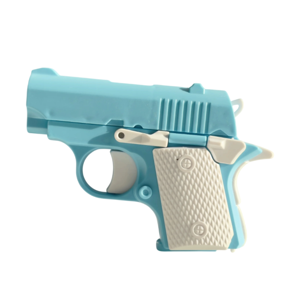 Pistola de plástico para crianças 12 x 8,5 cm Pequena pistola infantil Brinquedo leve para rapazes e raparigas Jogo de ação Brinquedo de aventura azul