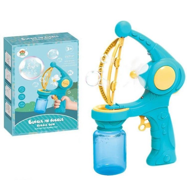 Pistola eléctrica de bolhas para crianças, conjunto plástico seguro para crianças 24 x 17,5 x 8 cm, rosa ou azul azul