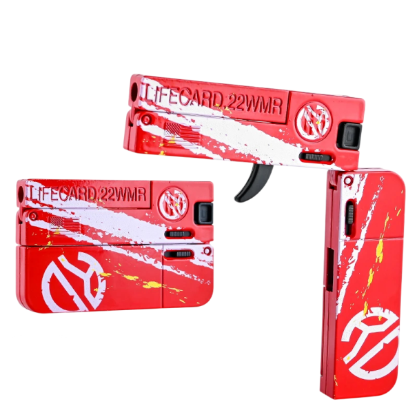 Pistolă pliabilă pentru joacă 11,5 x 11 cm desfășurată 8,5 x 1,3 x 5,5 cm pliată Pistolă din plastic cu proiectile moi Jucărie compactă pentru copii 1