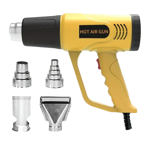 Pistolet à air chaud 220 V 2000 W Pistolet à air chaud avec 4 buses Appareil de soudage 24 x 19 x 7 cm 1
