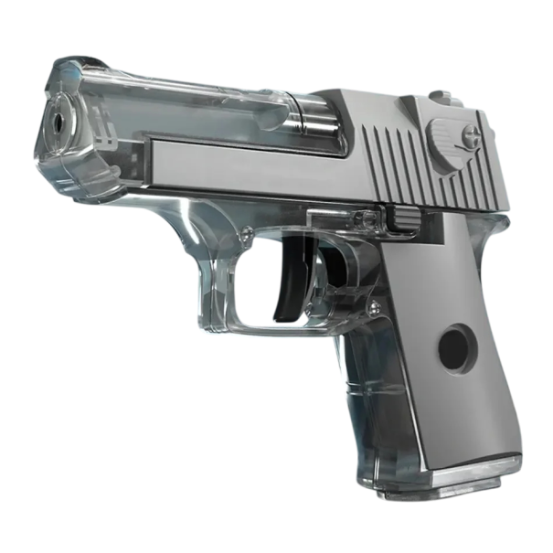 Pistolet à eau manuel pour enfants Jouet de pulvérisation en plastique avec portée de 10 m Amusement d'été pour les enfants dans le jardin, à la piscine ou au terrain de jeu gris