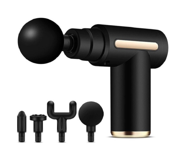 Pistolet de massage mini avec accessoires noir