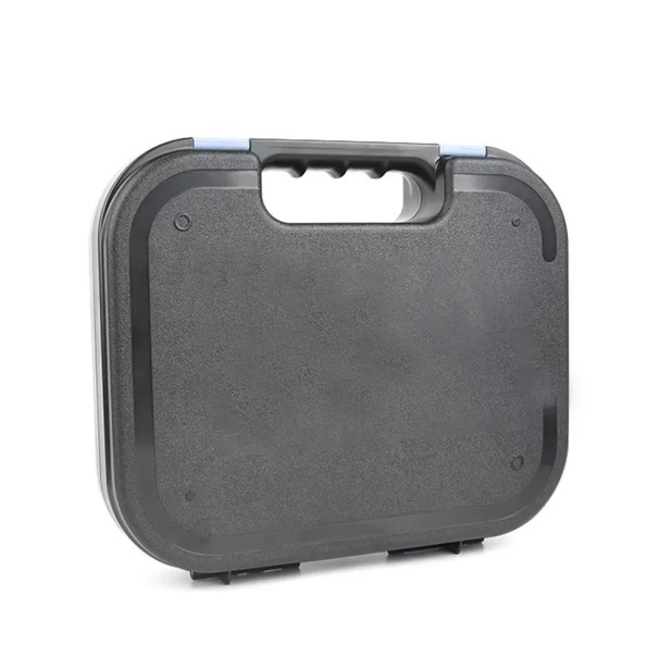Pistolväska med skumfyllning 270×230×60 mm ABS PP skyddande box för säker förvaring och transport av vapen svart