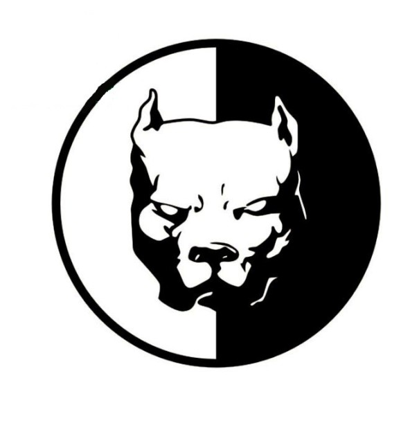 Pitbull bil klistermärke svart