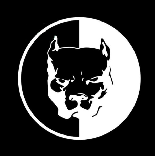 Pitbull bilklistermærke hvid