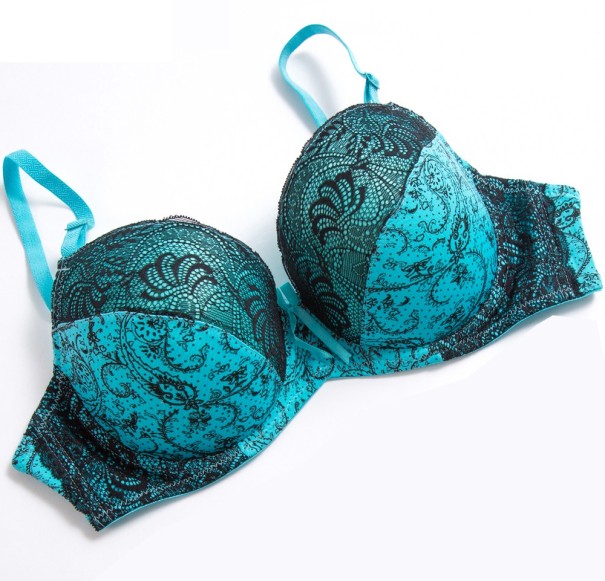 Pitsirintaliivit isoissa kooissa J2909 sininen 95D