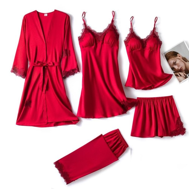 Piżama damska P2581 czerwony L