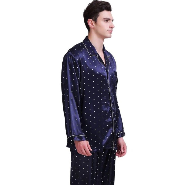 Piżama męska T2416 ciemnoniebieski XXL