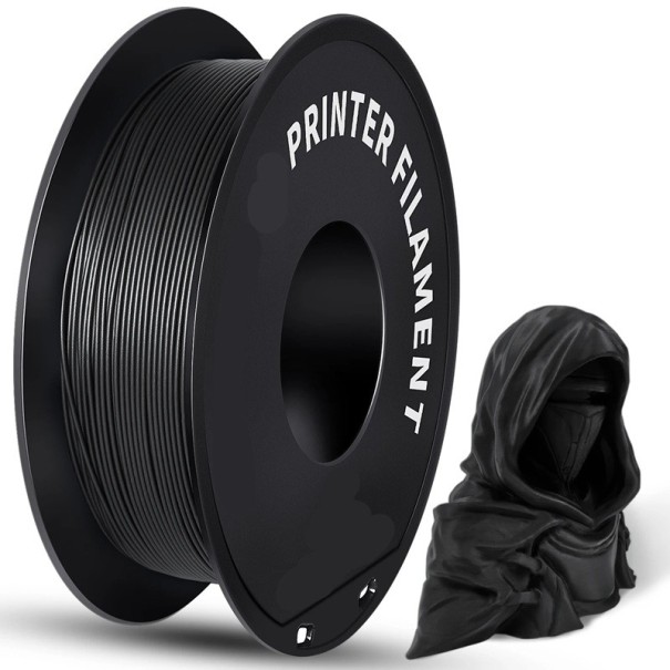 PLA filament 1,75 mm 1 kg spoel Matte textuur Scherpe details Hoge printkwaliteit Voor alle 3D-printers Printtemperatuur 190-220°C zwart