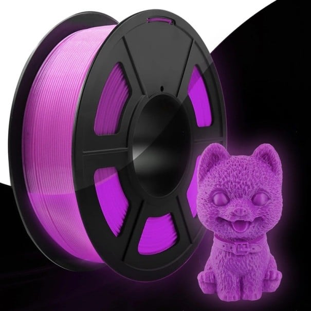 PLA filament 1,75 mm 200 g Svítící ve tmě světélkující vlákno pro 3D tisk Dekorační materiál pro tvorbu modelů fialová