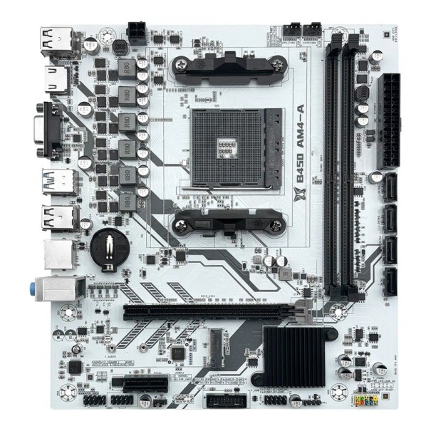 Placa base MACHINIST B450 AM4 con soporte para AMD Ryzen 1–5 DDR4 64GB de doble canal M.2 NVME HDMI VGA USB3.0 LAN gigabit micro ATX 1