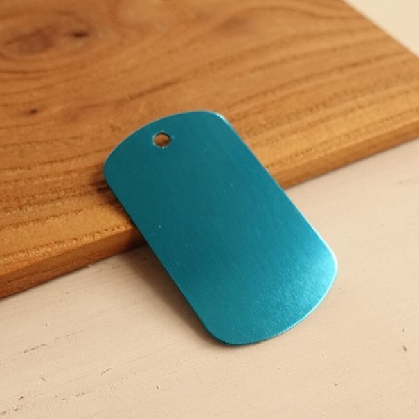 Placa de identificación para perro en blanco para collar, 20 unidades azul S