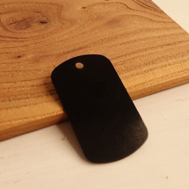 Placa de identificación para perro en blanco para collar, 20 unidades negro L