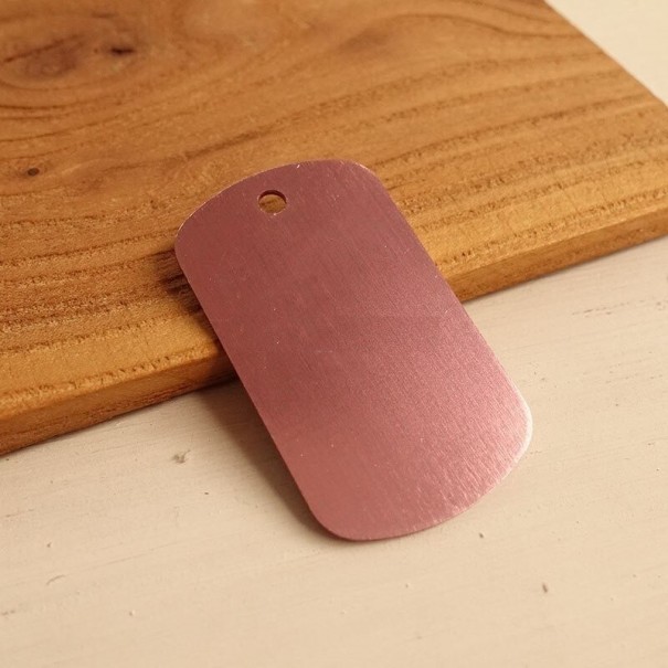 Placa de identificación para perro en blanco para collar, 20 unidades rosa claro S