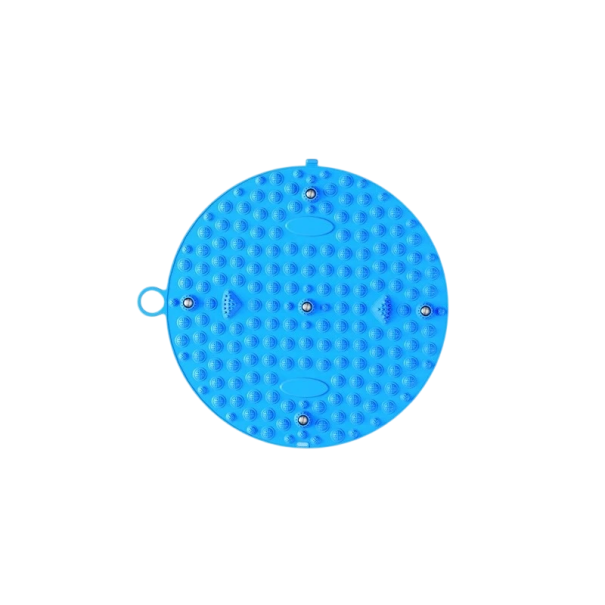 Placa de masaje de acupresión para pies 37 cm material TPE con protuberancias de masaje de aproximadamente 3,5 cm para la estimulación de los puntos reflejos de los pies azul