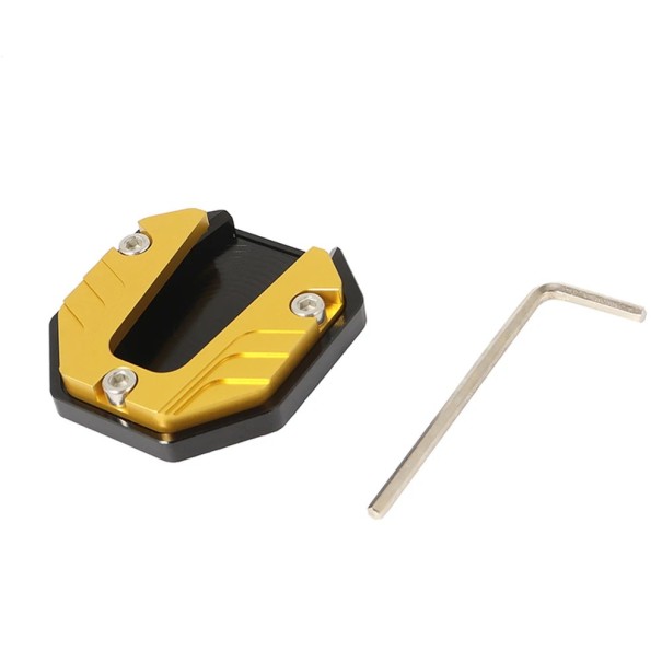 Placă extinsă universală pentru suportul lateral al motocicletei CNC din aluminiu, suport pentru picior colorat 50x50 mm galben