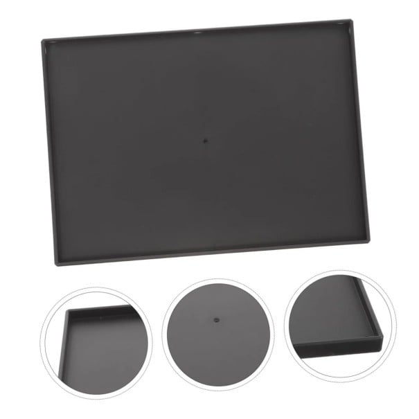 Placă pentru proiector 25 x 18 cm Neagră Suprafață de suport universală pentru proiectoare și monitoare Compatibilă cu stativele de iluminat Plastic 1