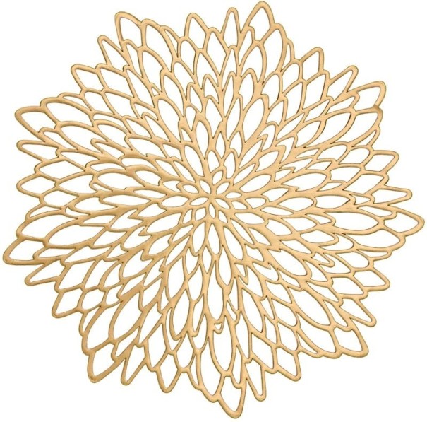 Plăci de masă din PVC pentru farfurii și căni cu design decorativ cu frunze stil modern PVC pentru așezarea mesei și decorarea mesei acasă aur